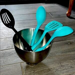 KitchenAid Stainless Steel Mixing Bowl with Utensils